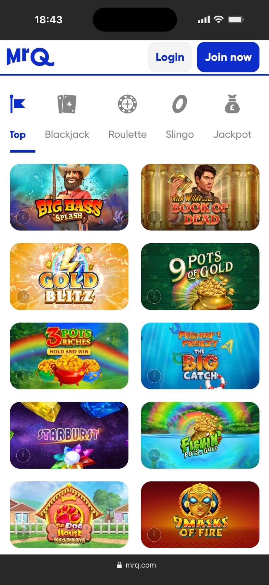 MrQ mobile lobby